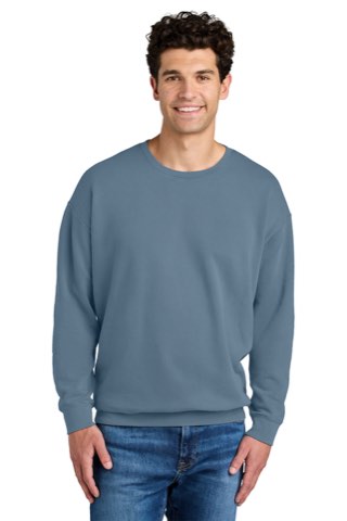 Lightweight Crewneck Sweatshirt - Comfort Colors 1466, ready for custom embroidery or printing