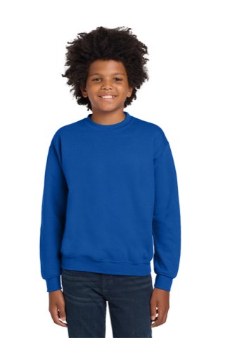 Youth Heavy Blend Crewneck Sweatshirt - Gildan 18000B, ready for custom embroidery or printing