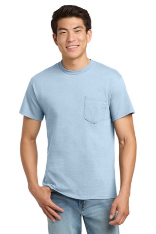 Ultra Cotton 100% US Cotton T-Shirt with Pocket - Gildan 2300, ready for custom embroidery or printing