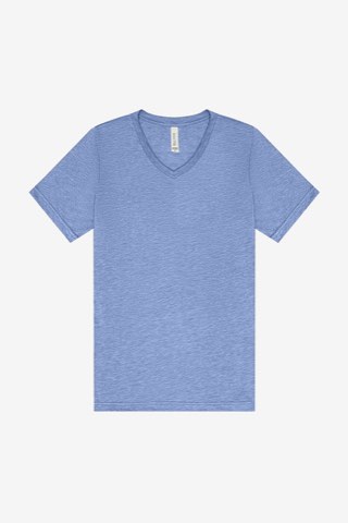 Unisex Triblend Short Sleeve V-Neck Tee - Bella+Canvas BC3415, ready for custom embroidery or printing