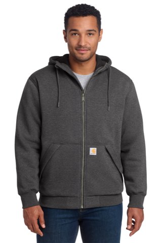 Midweight Thermal-Lined Full-Zip Sweatshirt - Carhartt CT104078, ready for custom embroidery or printing