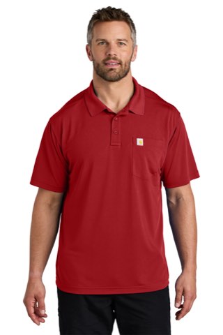 Force Snag-Resistant Pocket Polo - Carhartt CT106880, ready for custom embroidery or printing