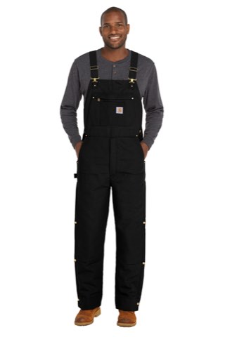 Short Firm Duck Insulated Bib Overalls - Carhartt CTS106672, ready for custom embroidery or printing