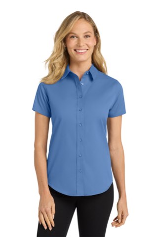 Women's Short Sleeve Easy Care Shirt - Port Authority L508, ready for custom embroidery or printing