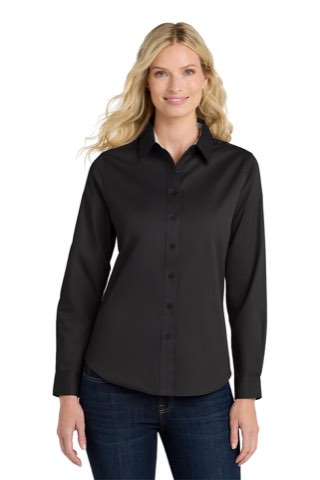Women's Long Sleeve Easy Care Shirt - Port Authority L608, ready for custom embroidery or printing