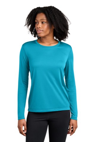 Women's Competitor Long Sleeve Crewneck - Sport-Tek LST350LS, ready for custom embroidery or printing