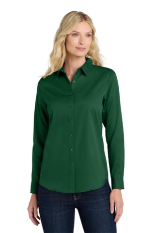 Women's Long Sleeve SuperPro React Twill Shirt - Port Authority LW808, ready for custom embroidery or printing