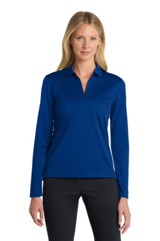 Women's Dri-FIT Micro Pique 2.0 Long Sleeve Polo - Nike NKDC2105, ready for custom embroidery or printing