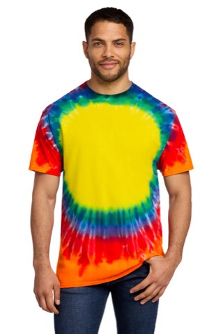 Window Tie-Dye Tee - Port & Company PC149, ready for custom embroidery or printing