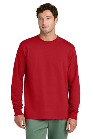 Long Sleeve Core Cotton Tee - Port & Company PC54LS, ready for custom embroidery or printing