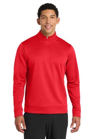 Performance Fleece 1/4-Zip Pullover Sweatshirt - Port & Company PC590Q, ready for custom embroidery or printing