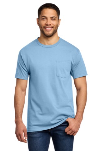Essential Pocket Tee - Port & Company PC61P, ready for custom embroidery or printing