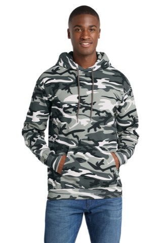 Core Fleece Camo Pullover Hooded Sweatshirt - Port & Company PC78HC, ready for custom embroidery or printing