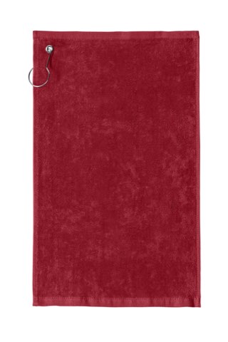 Grommeted Hemmed Towel - Port Authority PT400, ready for custom embroidery or printing
