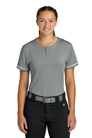 Women's Select 2-Button Softball Jersey - Richardson RW7220, ready for custom embroidery or printing