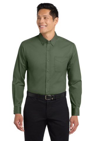 Long Sleeve Easy Care Shirt - Port Authority S608, ready for custom embroidery or printing