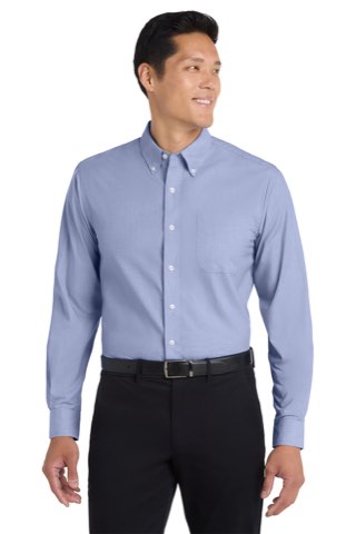 Tall Crosshatch Easy Care Shirt - Port Authority TLS640, ready for custom embroidery or printing