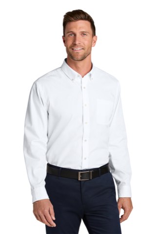 Long Sleeve Nailhead Easy Care Shirt - Port Authority W816, ready for custom embroidery or printing