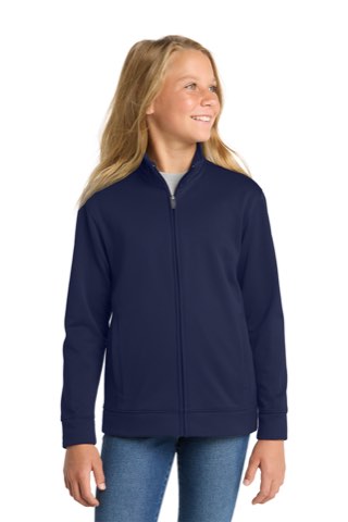 Youth Sport-Wick Fleece Full-Zip Jacket - Sport-Tek YST241, ready for custom embroidery or printing